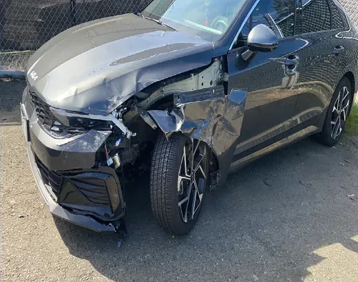 Front-end accident damage