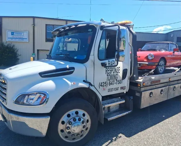 Flatbed delivery for a repair shop