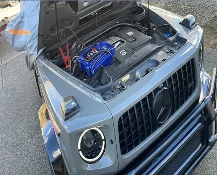 Jump starting an SUV with a dead battery