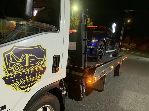 Late-night tow on one of our trucks